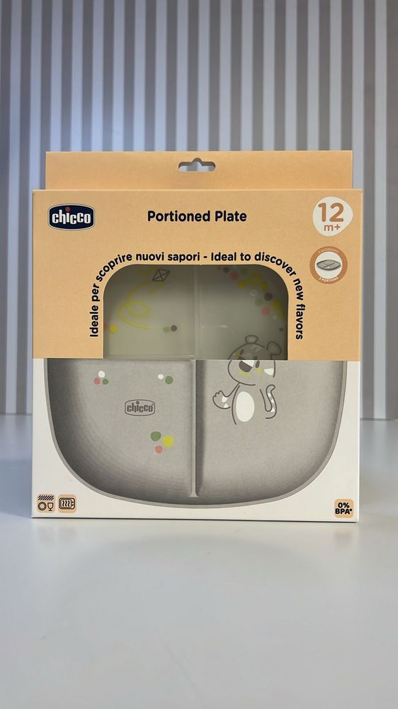 Piatto Porzionato 12M+ Grigio