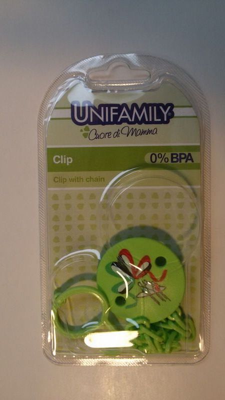 Clip con Catenella Verde