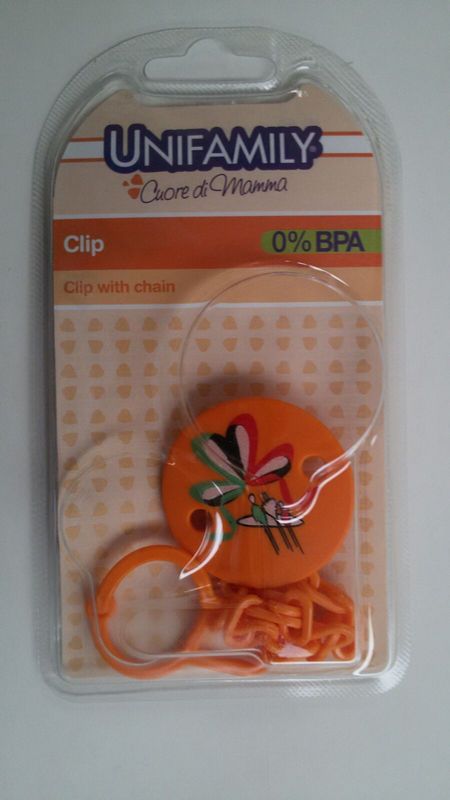 Clip con Catenella Arancio