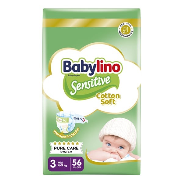 BABYLINO SENSITIVE TG.3 MIDI 4-9KG 56PZ PANNOLINO ECONOMY