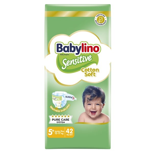 BABYLINO SENSITIVE TG.5+ JUNIOR PLUS 12-17KG 42PZ PANN.ECON