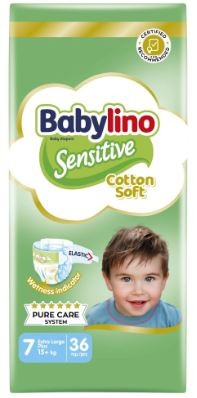 BABYLINO SENSITIVE TG.7 EXTRALARGE PLUS 15+KG 36PZ PANN.ECO