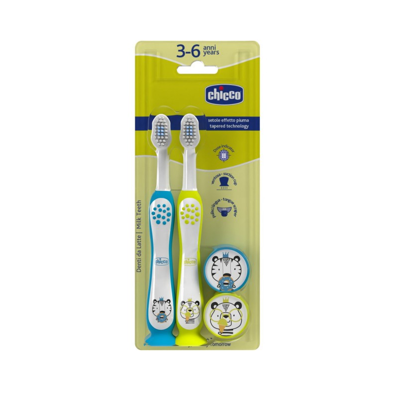 CHICCO COMBO SPAZZOLINI TIGRE-PANDA 3-6 ANNI