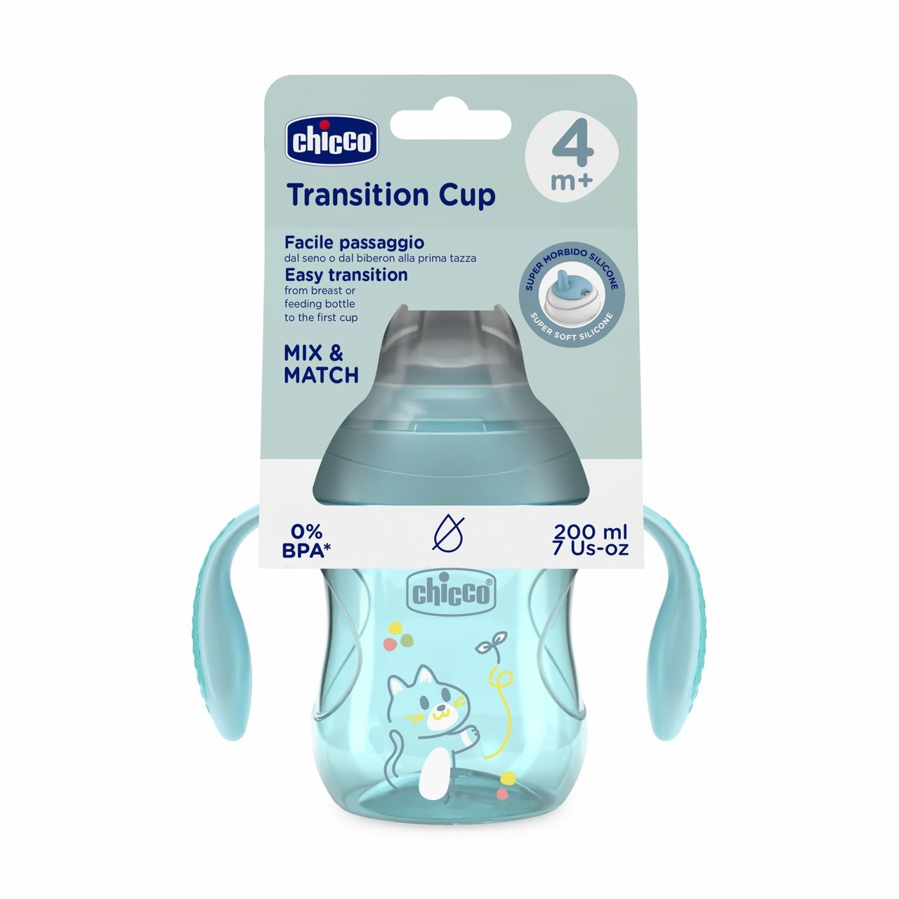 CHICCO TAZZA TRANSITION AZZURRA 4M+