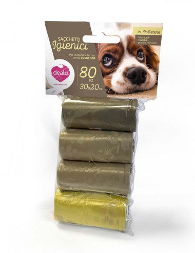 DEALO 80 SACCHETTI PET IGIENICI 30x20CM