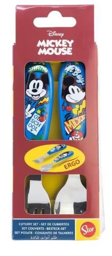 DISNEY BABY SET 2 POSATE IN ALLUMINIO MICKEY ART.81118