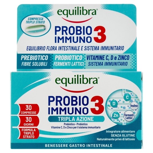 EQUILIBRA PROBIO 3IMMUNO 30 COMPRESSE INTEGRATORE ALIMENTAR