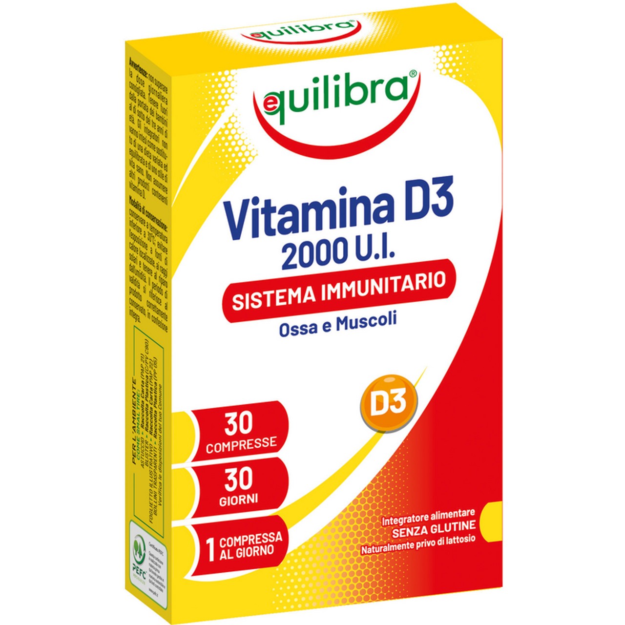 EQUILIBRA VITAMINA D3 INTEGRATORE OSSA E MUSCOLI 30 COMPRES
