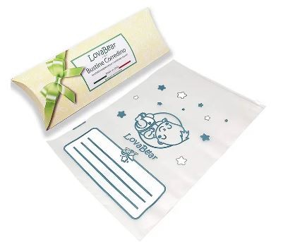 LOVABEAR BUSTINE CORREDINO BABY BLU 6PZ