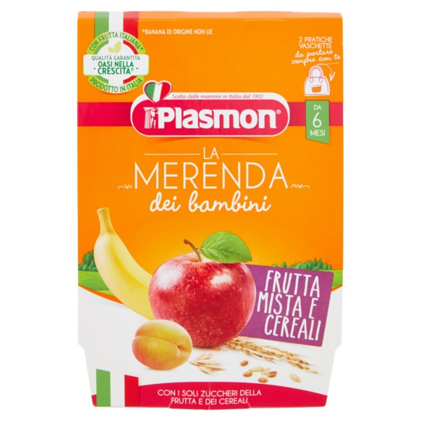 PLASMON MERENDA FRUTTA CEREALI 2PZ 120GR