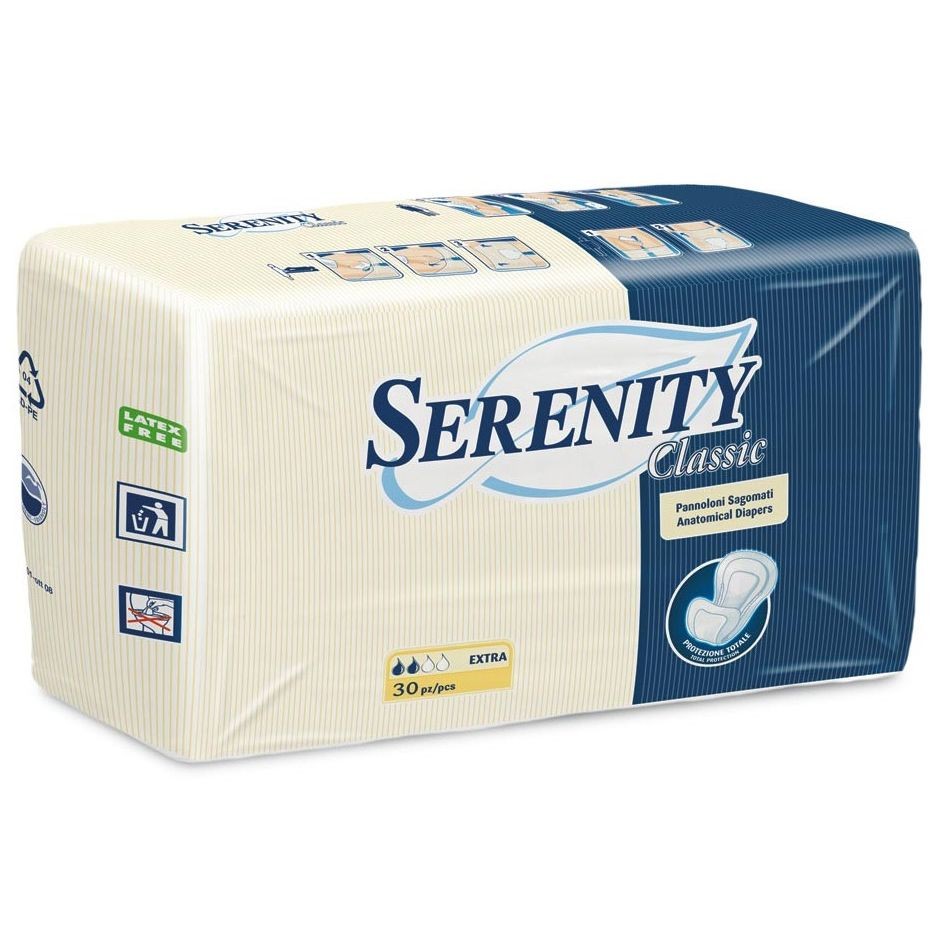 SERENITY PANNOLONE SAGOMATO CLASSIC EXTRA 30PZ