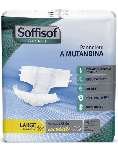 SOFFISOF PANNOLONE A MUTANDINA TG.L 15PZ ASSORBENZA EXTRA