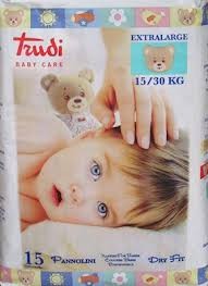 TRUDI NEW TG 6 EXTRALARGE 15-30KG 14PZ PANNOLINI SILC