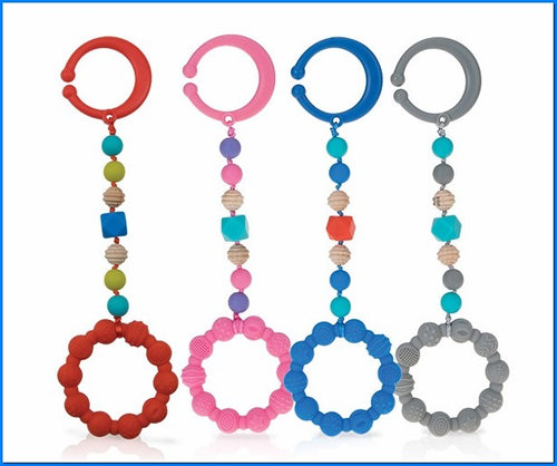 Silicone Ring Teether With Clip