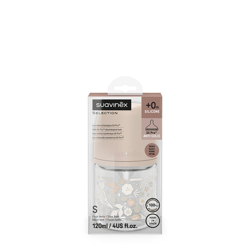 Wland Biberon Vetro Sil 120ML Rosa