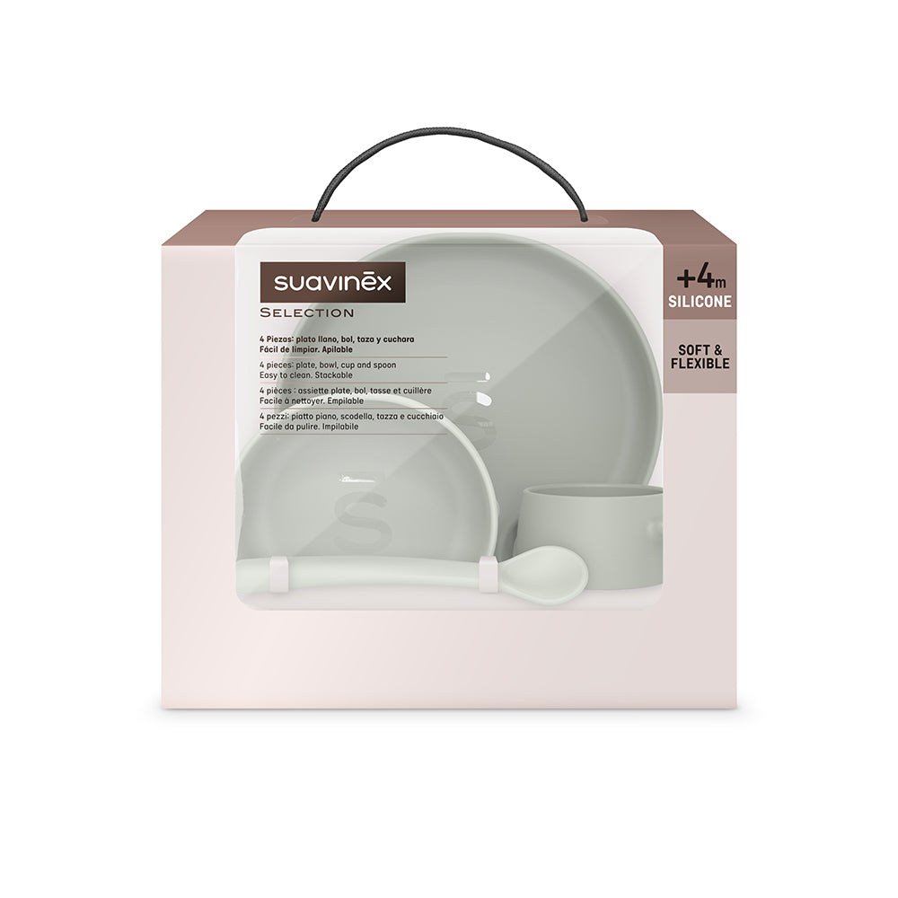 Set Svezzamento Silicone Verde