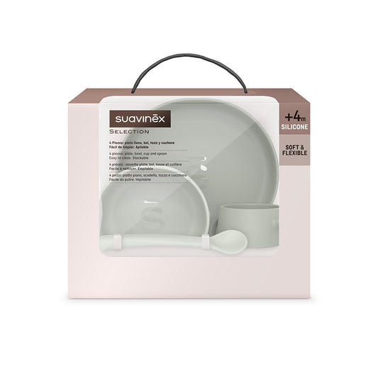 Set Svezzamento Silicone Verde