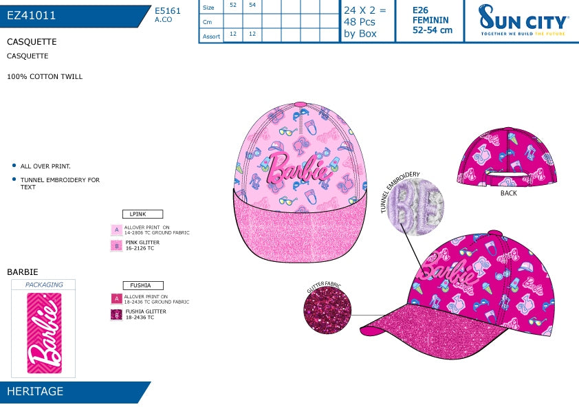 Cappello 52/54 Barbie