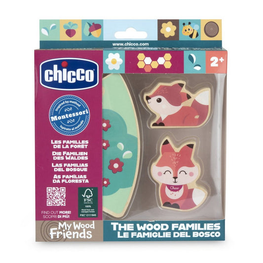 Gioco Legno Set 2 Volpi Mamma
