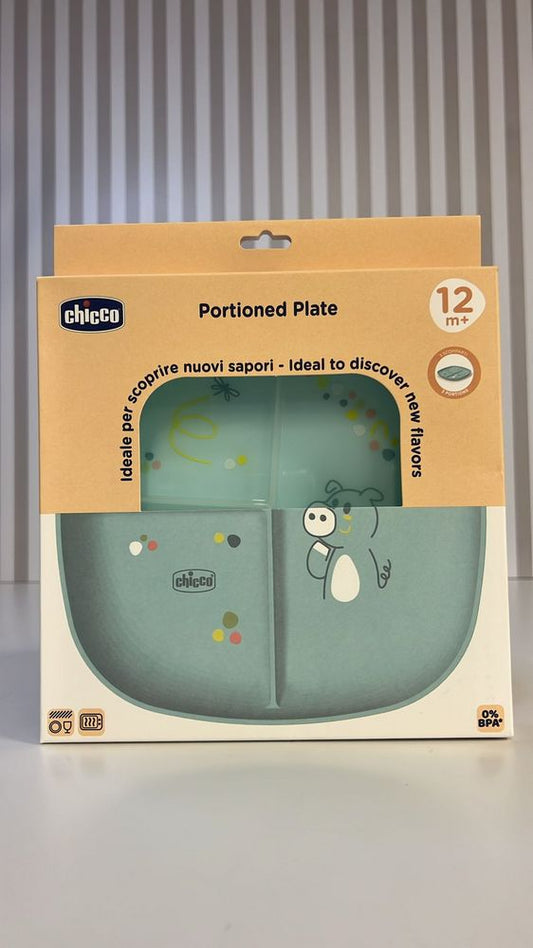 Piatto Porzionato 12M+ Azzurro