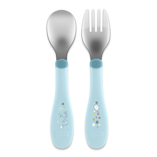 Posate Inox 18M+ Azzurro