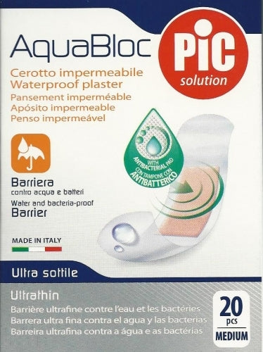 20 Cerotti Aquabloc 19X72MM Antibatteric