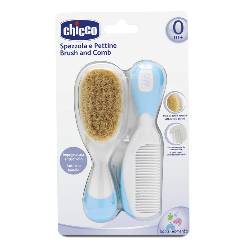 Spazzola e Pettine Azzurro