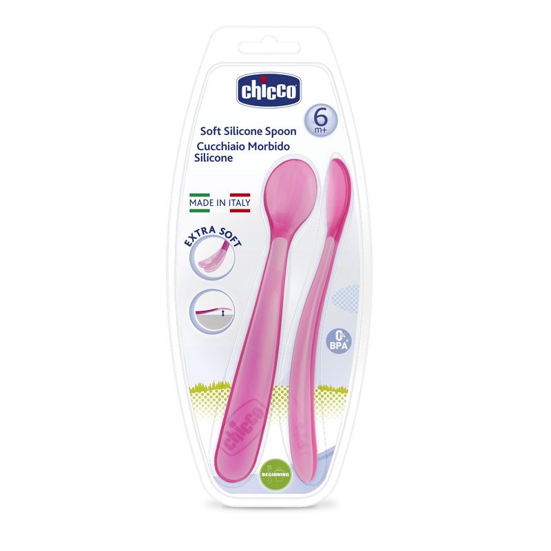Cucchiaio Silicone Femminile Bi-pack 6M+