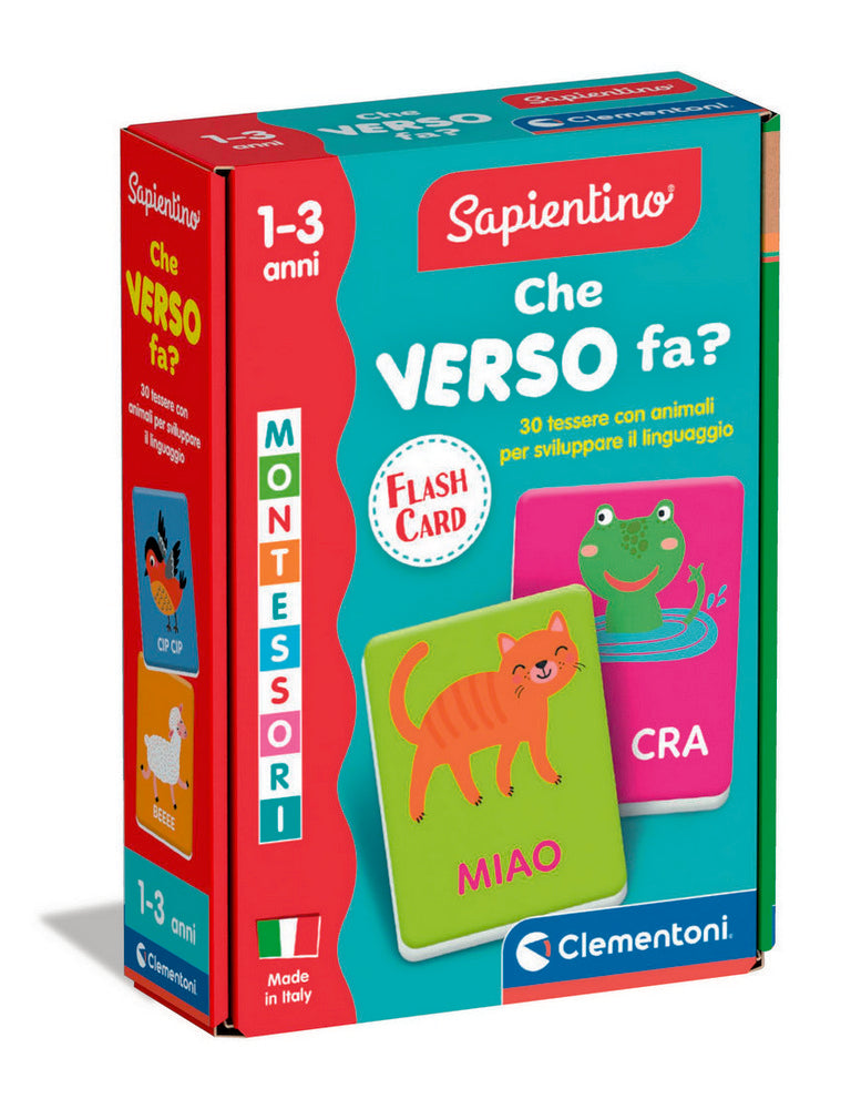 Montessori Flashcards Che Verso Fai?