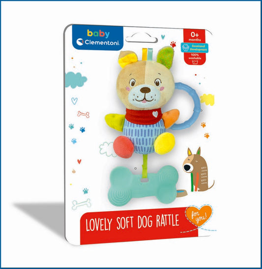 Soft Dog Rattle