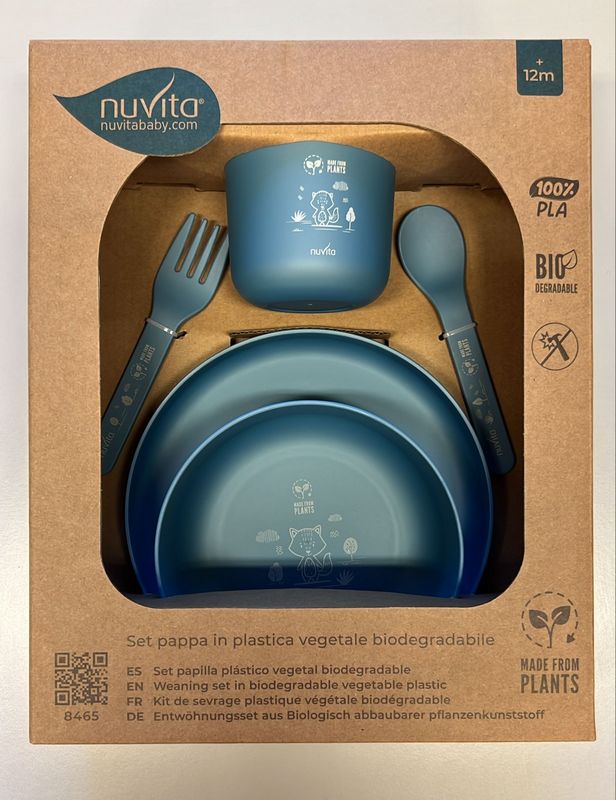 8465 Nuvita Set Pappa in Pla Powder Blu