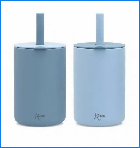Bicchiere 180ML Silicone Blu 2 Pezzi