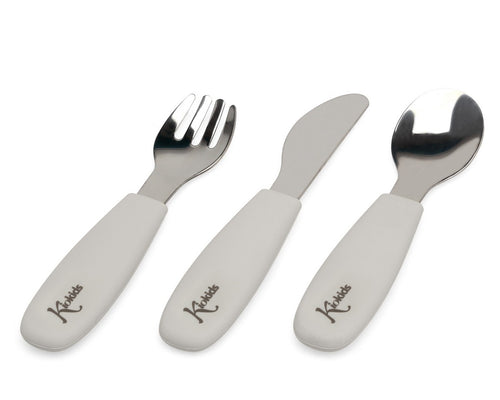 Posate Acciaio Inossidabile/silicone Gri