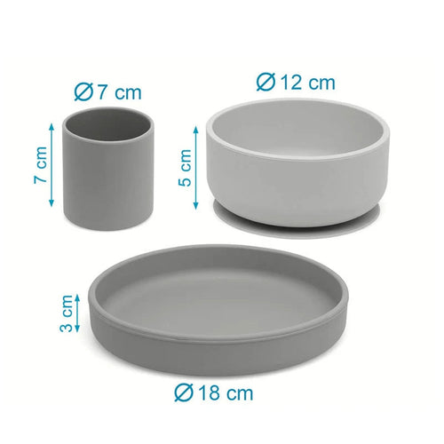Set Stoviglie Grigio 3U