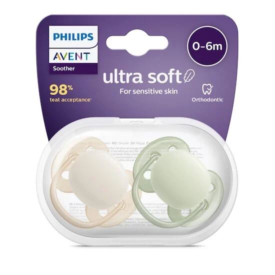 2 Succhietti Ultra Soft 0-6M Mixed