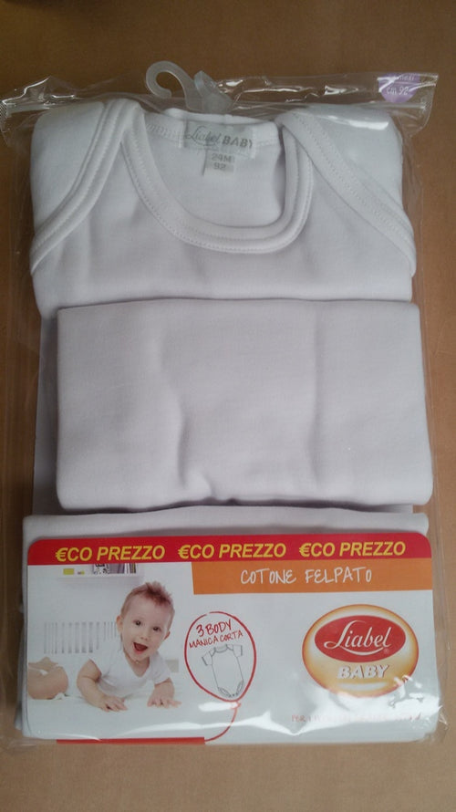 Body M/c Felpato 9 Mesi - Pz. 6