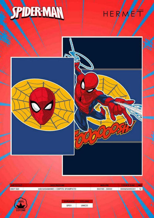 Set Asciugamano + Ospite Spider Man