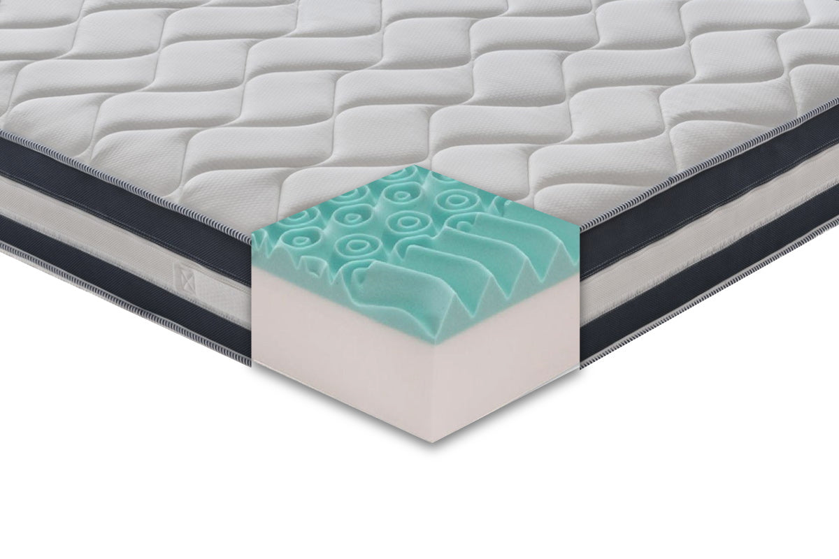 Materasso Mod.F non sfoderabile in memory foam MyMemory e gel rinfrescante alto 26,5 cm