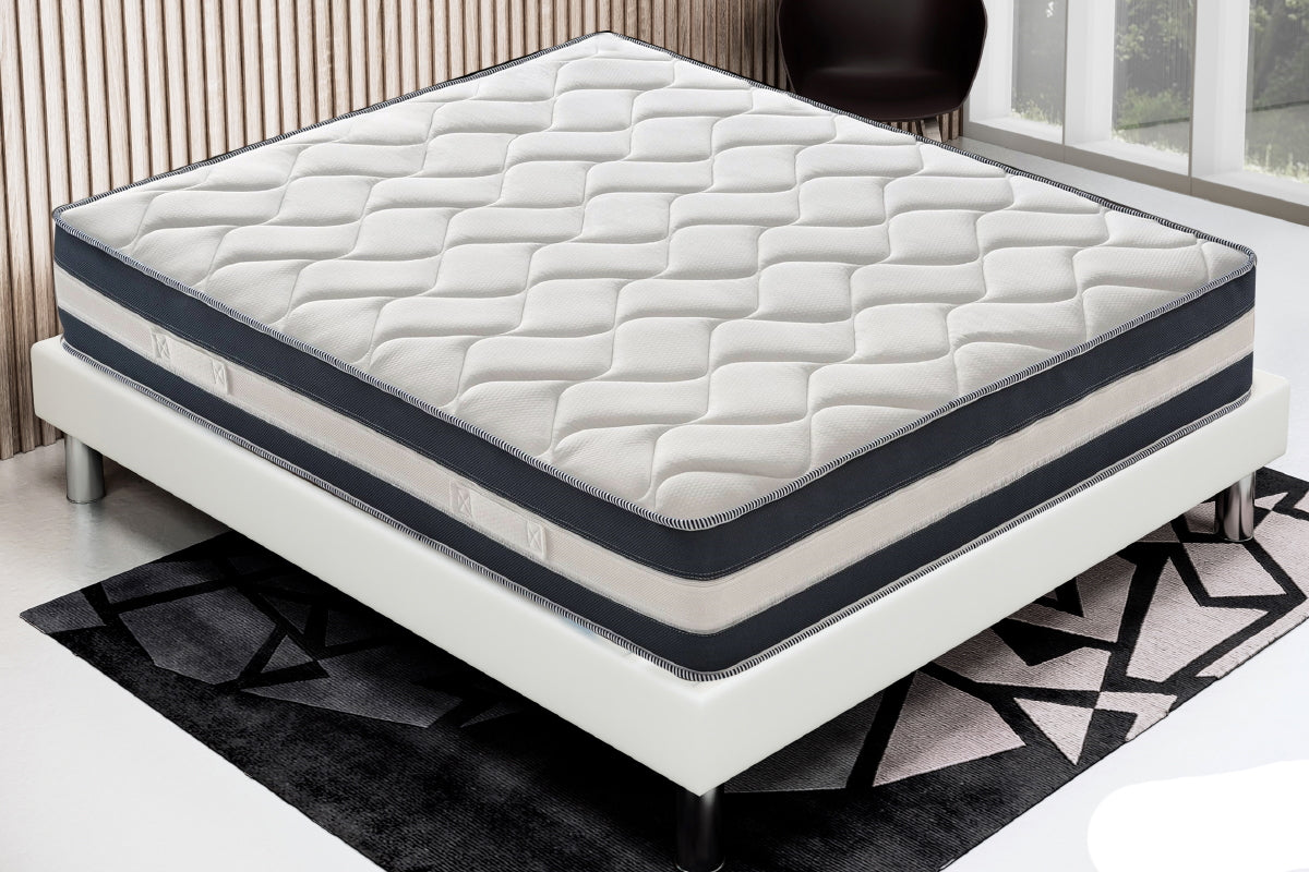 Materasso Mod.F non sfoderabile in memory foam MyMemory e gel rinfrescante alto 26,5 cm