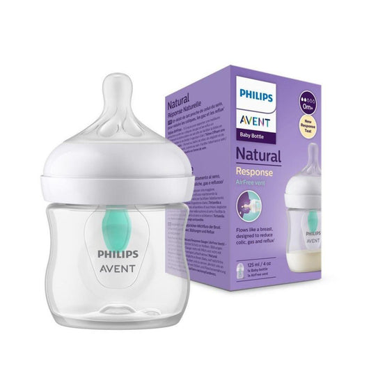AVENT BIBERON NATURAL 3.0 PLAST.TRASP.AIRFREE 125ML 0M+ 2GO