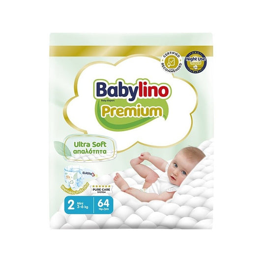 BABYLINO PREMIUM TG.2 MINI 3-6KG 64PZ PANNOLINO