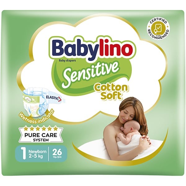 BABYLINO SENSITIVE TG.1 NEWBORN 2-5KG 26PZ PANNOLINO