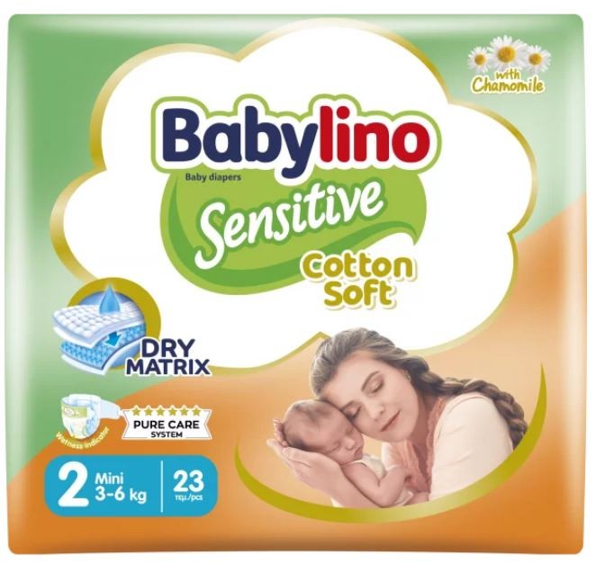 BABYLINO SENSITIVE TG.2 MINI 3-6KG 23PZ PANNOLINO