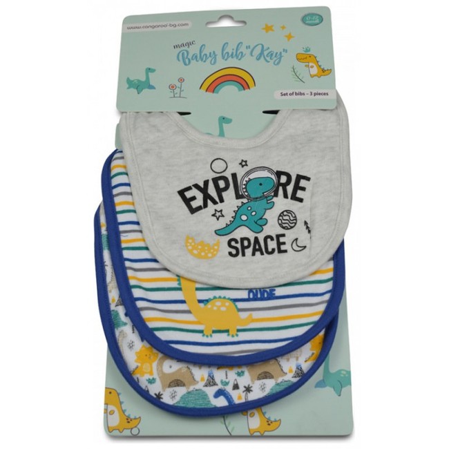 CANGAROO SET 3 BAVAGLINI BLU 0M+ MONI