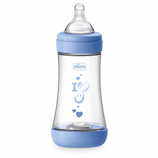CHICCO BIBERON P5 PLAST.BOY 250ML FL.MEDIO SILICONE