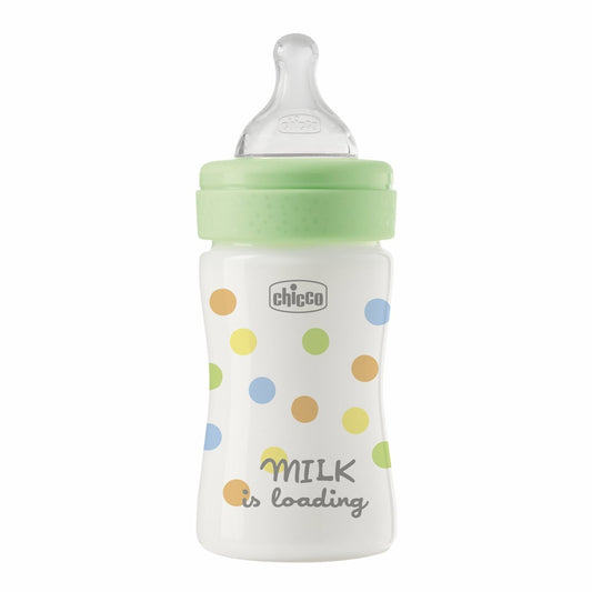 CHICCO BIBERON PERFECT EASY PLAST.150ML FL.LENTO SIL.NE