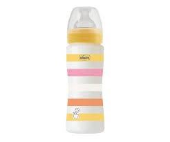 CHICCO BIBERON WB PLASTICA ORANGE 330ML SILICONE FL.VEL