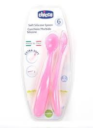 CHICCO CUCCHIAIO SILICONE 6M+ 2PZ ROSA