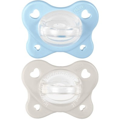 CHICCO GOMMOTTO PHYSIO DUAL SOFT BLU 2-6M 2PZ