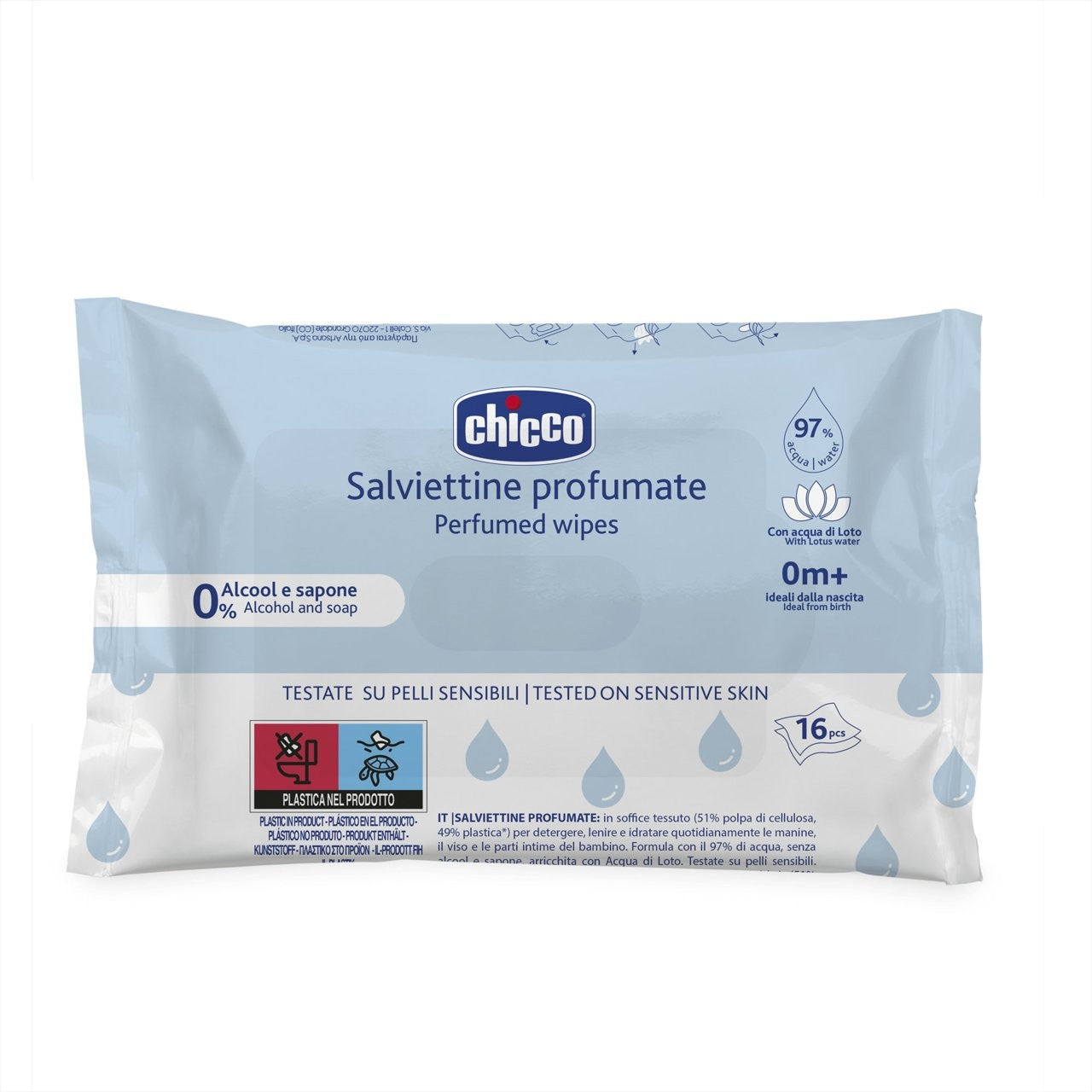CHICCO NUOVE SALVIETTE TASCABILI 16PZ